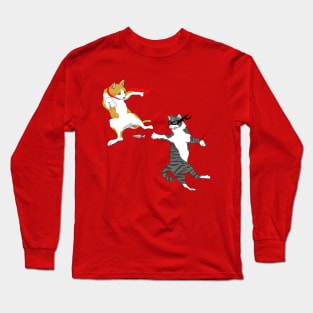 Cats fight Long Sleeve T-Shirt